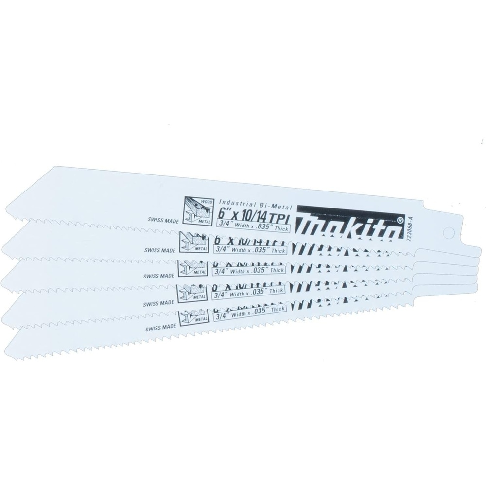 image:imageMakita 723068A5 6Inch 1014TPI All Purpose Reciprocating Saw Blade