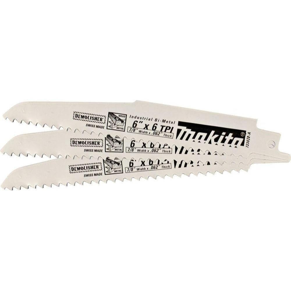 image:imageMakita 723072A3 6Inch 6TPI Demolition Reciprocating Saw Blade