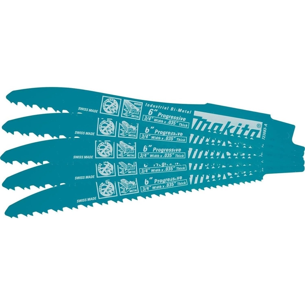 image:imageMakita 723083A5 6Inch Prog Cordless Recip Blade 5Pack