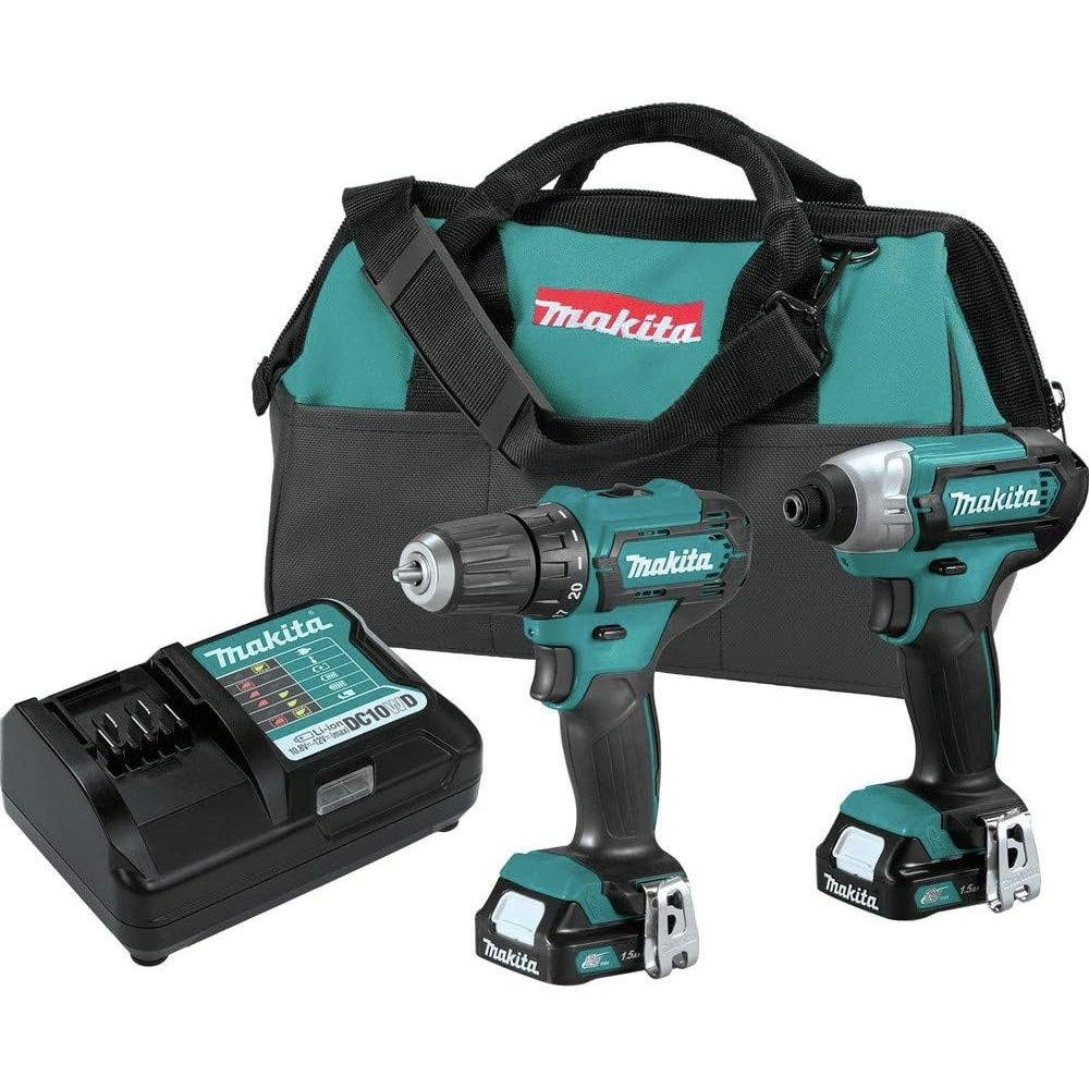 image:imageMakita CT232 CXT 12V Max LithiumIon Cordless Drill Driver and Impact Driver Combo Kit 15 Ah Includes 15Ah Battery Variable Speed Performance Ideal for Drilling amp Fastening Charger amp Carrying Bag IncludedCombo Kit