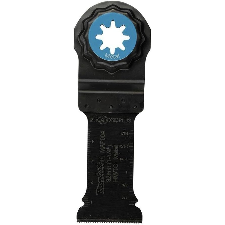 image:imageMakita E08492 StarlockPlus Oscillating MultiTool 114 Hard Metal with Tungsten Carbide Teeth Plunge Cut Blade for Metal Cutting