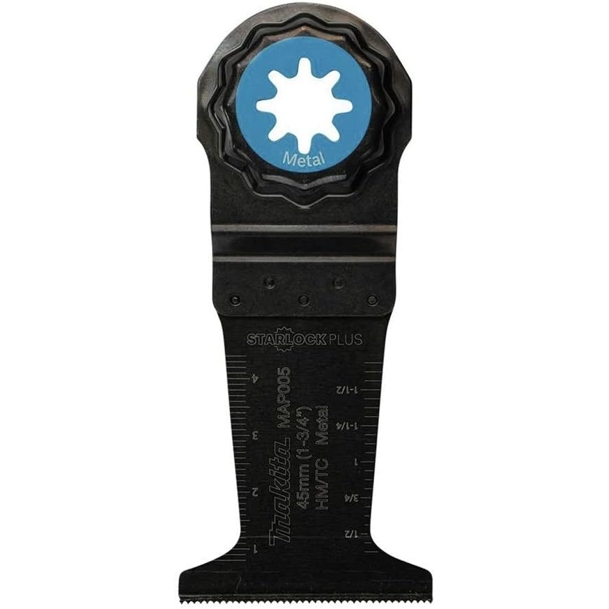 image:imageMakita E08501 StarlockPlus Oscillating MultiTool 134 Hard Metal with Tungsten Carbide Teeth Plunge Cut Blade for Metal Cutting