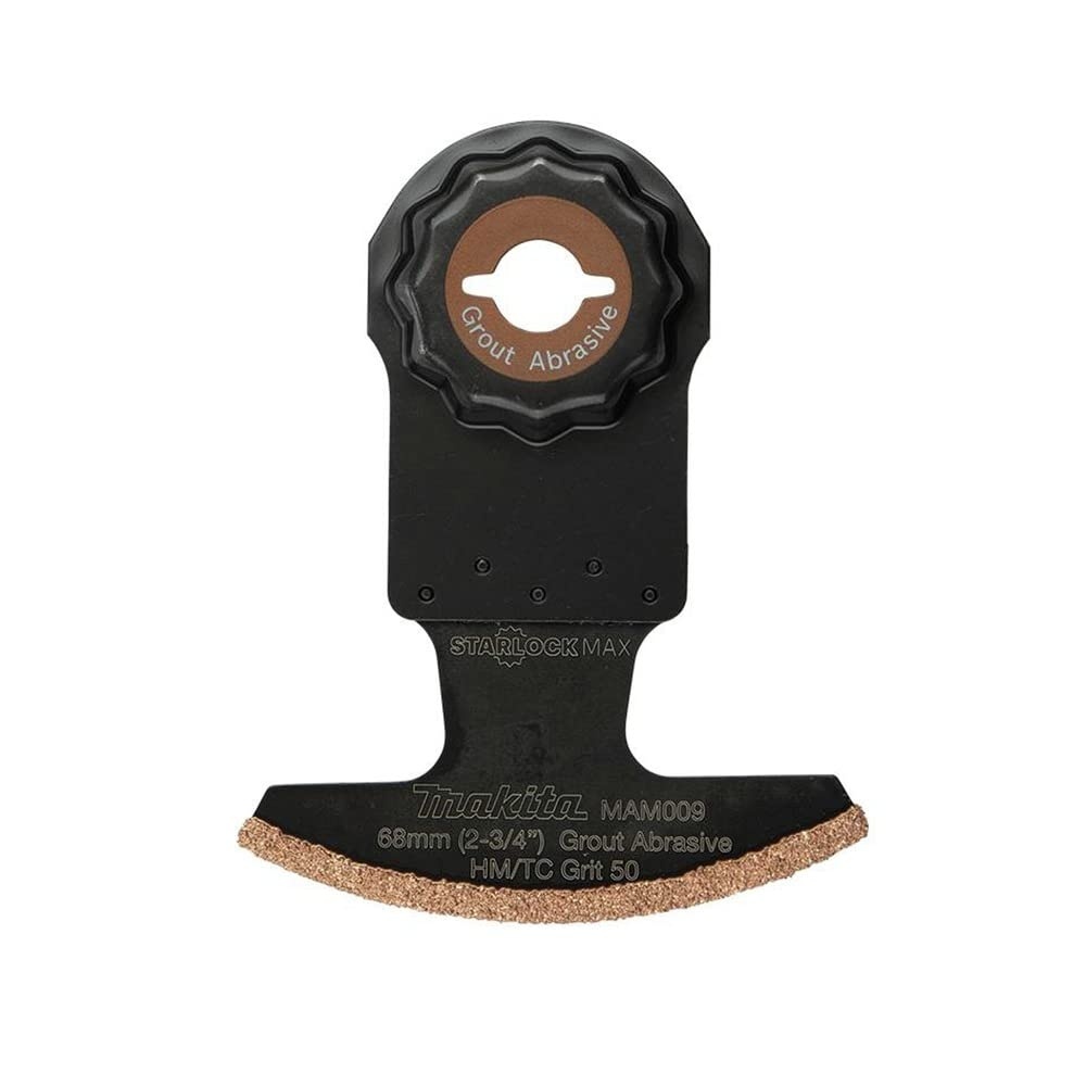 image:imageMakita E08595 StarlockMax Oscillating MultiTool 234 Hard Metal with Tungsten Carbide 50 Grit Grout and Abrasive Segmented Saw Blade