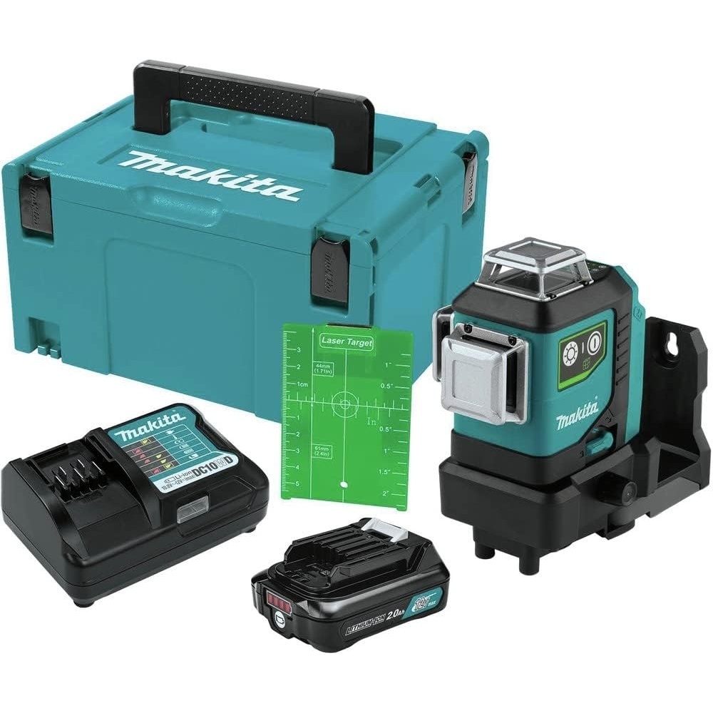 image:imageMakita SK700GDNAJ 12V max CXT LithiumIon Cordless SelfLeveling 360 3Plane Green Laser Kit 20Ah Class II 510530 nm lt2 mWKit