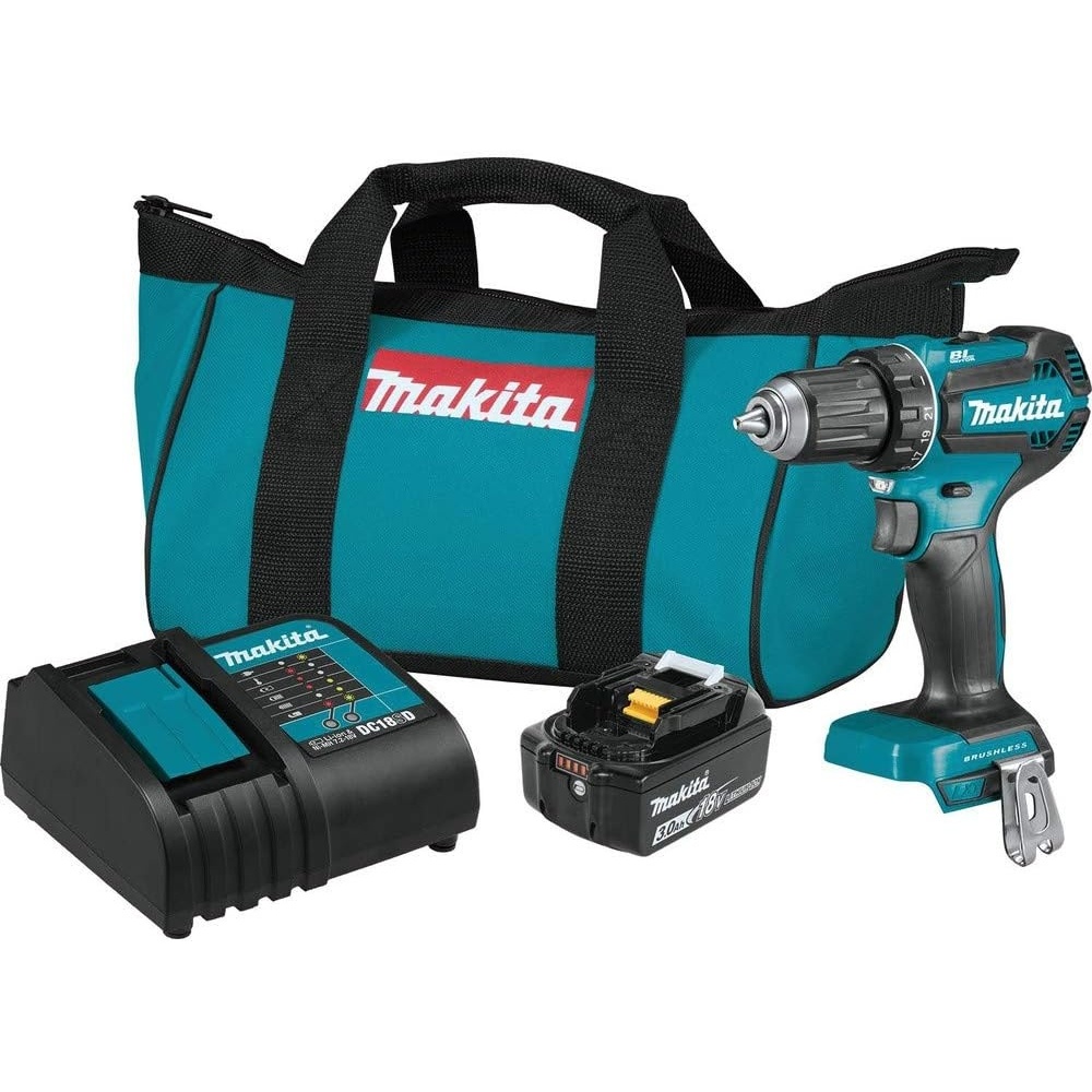 image:imageMakita XFD131 18V LXT LithiumIon Brushless Cordless 12 DriverDrill Kit 30Ah Variable SpeedKit