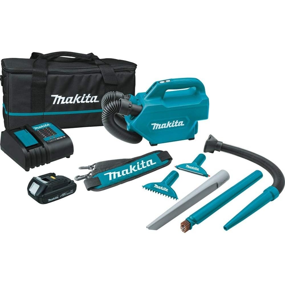image:imageMakita XLC07SY1 18V LXT LithiumIon Compact Handheld Canister Vacuum Kit 15Ah