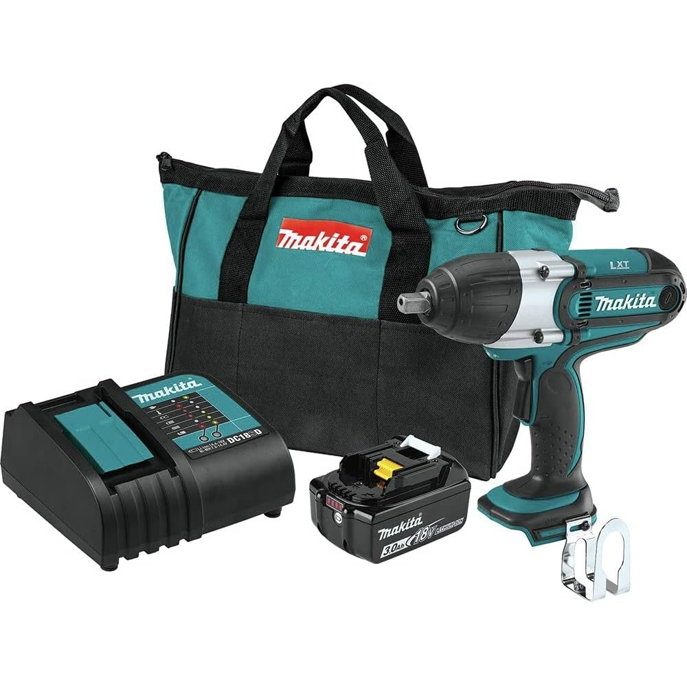 image:imageMakita XWT04S1 18V LXT LithiumIon Cordless 12 Sq Drive Impact Wrench Kit 30Ah