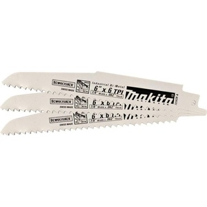 Makita 723072-A-3 6-Inch 6-TPI Demolition Reciprocating Saw Blade
