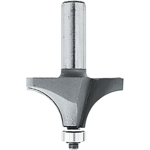 Makita 733120-6A 3/8-Inch Corner Rounding, 2 Cutting Flutes, 1/4-Inch Shank Carbide Tip Router Bit
