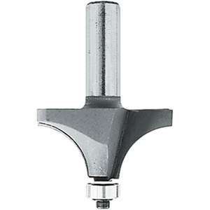 Makita 733120-8A 1/2-Inch Corner Rounding, 2 Cutting Flutes, 1/4-Inch Shank Carbide Tip Router Bit,Silver