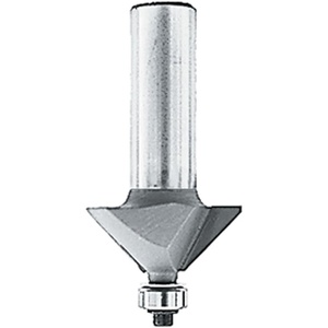 Makita 733124-4A 45 Degree Chamfering 2 Cutting Flutes, 1/4-Inch Shank Carbide Tip Router Bit,Silver