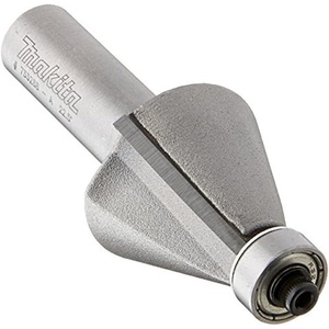 Makita 733288-A Router Bit 22.5 Degree Chamfer 7/8-Inch Length, 2 Flute, 1/2-Inch SH, C.T.