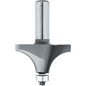 Makita 733291-A Router Bit 1/4-Inch Corner Round, 2 Flute, 1/2-Inch SH, C.T.