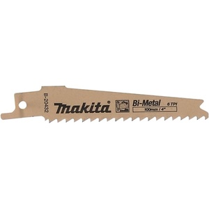 Makita B-20432 4″ 6TPI Nail Embedded Wood Cutting Recipro Saw Blade, 5/pk