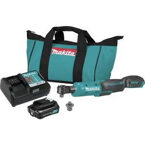 Makita RW01R1 12V max CXT® Lithium-Ion Cordless 3/8″ / 1/4″ Sq. Drive Ratchet Kit (2.0Ah)