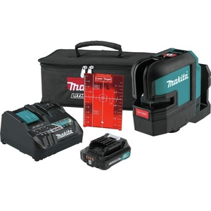 Makita SK105DNAX 12V max CXT® Lithium-Ion Cordless Self-Leveling Cross-Line Red Beam Laser Kit (2.0Ah)(Kit)