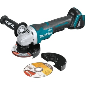 Makita XAG11T 18V LXT® Lithium-Ion Brushless Cordless 4-1/2” / 5″ Paddle Switch Cut-Off/Angle Grinder Kit, with Electric Brake (5.0Ah)(Bare Tool)