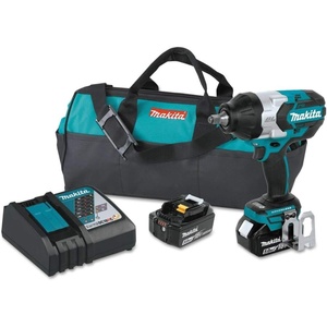 Makita XWT08Z 18V LXT® Lithium-Ion Brushless Cordless High-Torque 1/2″ Sq. Drive Impact Wrench, Tool Only(Impact Wrench Kit)