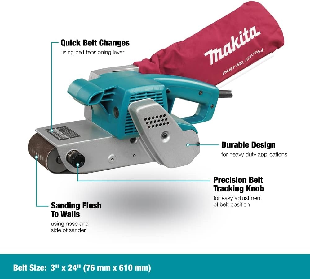 image:imageMAKITA 3X24 BELT SANDER DUSTLESS Model9924DB Blue