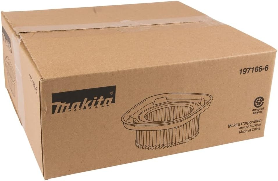 image:imageMakita 1971666 HEPA Filter Captures Fine Particulates Dust Collection Efficiency Durable Filter Media Precision Fitment Reliable Filtration