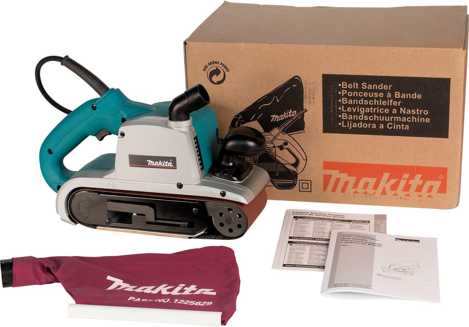 image:imageMakita 9403 4 x 24 Belt Sander Teal Corded ElectricBelt sander