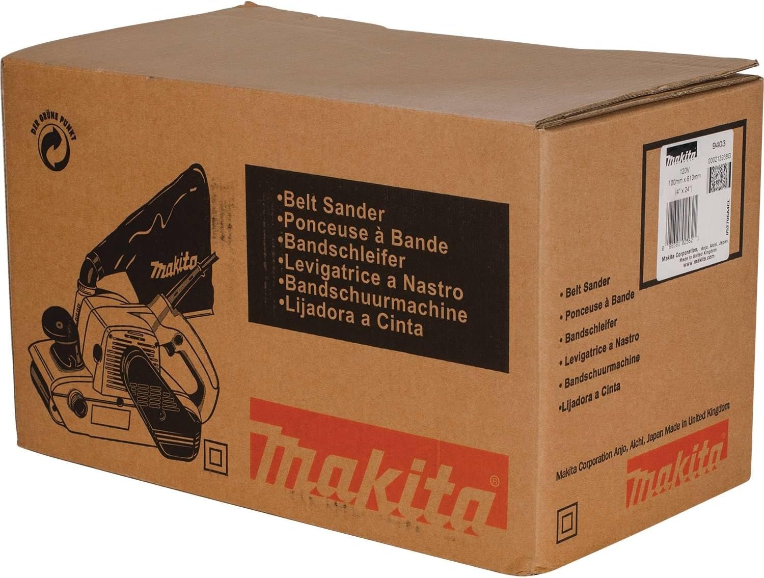 image:imageMakita 9403 4 x 24 Belt Sander Teal Corded ElectricBelt sander