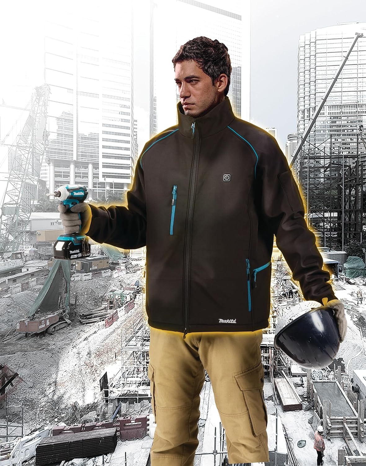 image:imageMakita DCJ205ZM 18V LXT Heated Jacket Only Black M MediumBlack