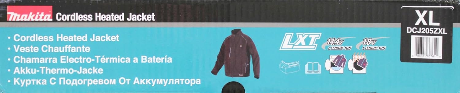 image:imageMakita DCJ205ZM 18V LXT Heated Jacket Only Black M MediumBlack