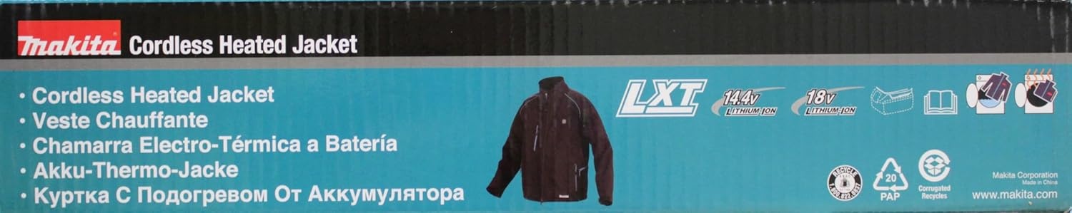 image:imageMakita DCJ205ZM 18V LXT Heated Jacket Only Black M MediumBlack