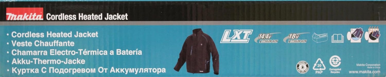 image:imageMakita DCJ205ZM 18V LXT Heated Jacket Only Black M MediumBlack