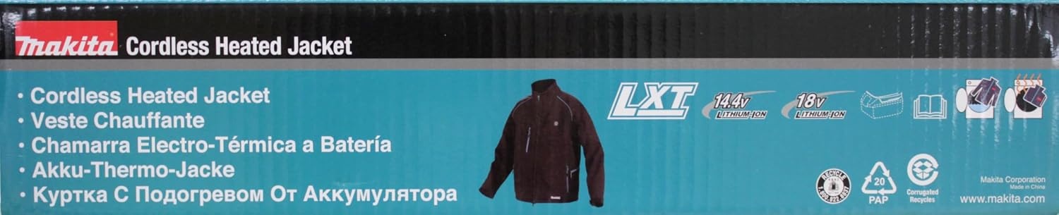 image:imageMakita DCJ205ZM 18V LXT Heated Jacket Only Black M MediumBlack