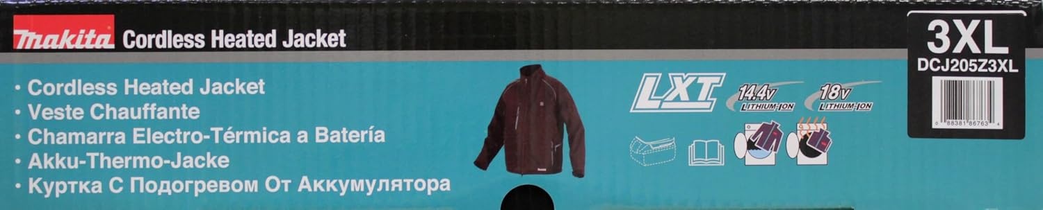 image:imageMakita DCJ205ZM 18V LXT Heated Jacket Only Black M MediumBlack