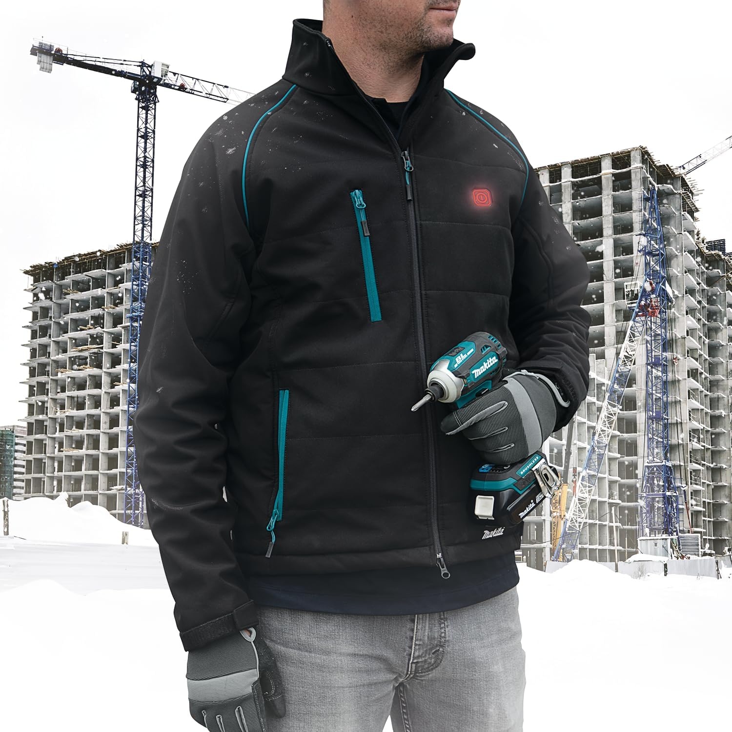 image:imageMakita DCJ205ZM 18V LXT Heated Jacket Only Black M MediumBlack