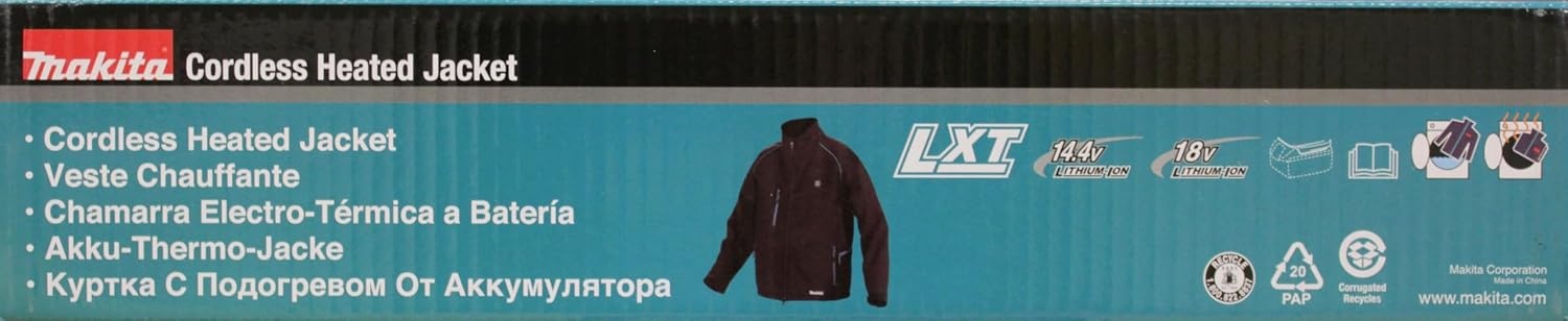 image:imageMakita DCJ205ZM 18V LXT Heated Jacket Only Black M MediumBlack