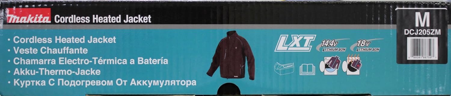 image:imageMakita DCJ205ZM 18V LXT Heated Jacket Only Black M MediumBlack