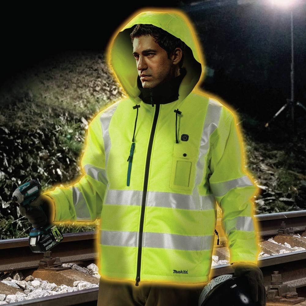 image:imageMakita DCJ206ZL 18V LXT High Visibility Heated Jacket Large FluorescentMedium