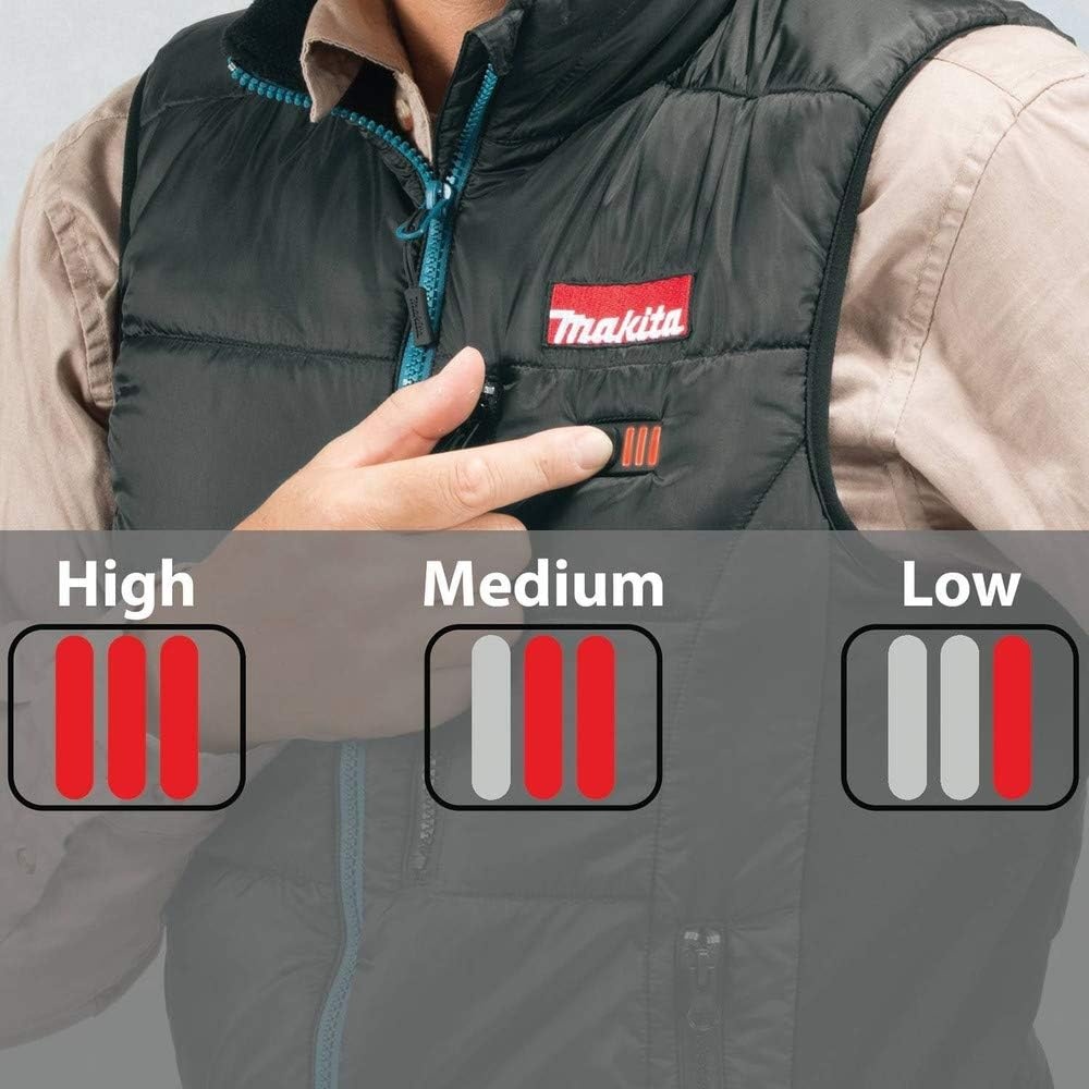 image:imageMakita DCV200ZXL 18V LXT LithiumIon Cordless Heated Vest Only XLarge Black3XLarge