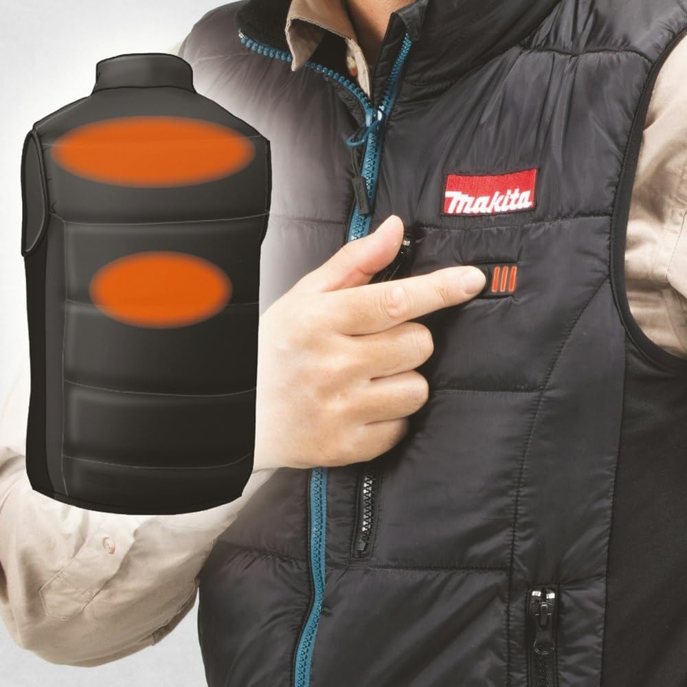 image:imageMakita DCV200ZXL 18V LXT LithiumIon Cordless Heated Vest Only XLarge BlackXLarge