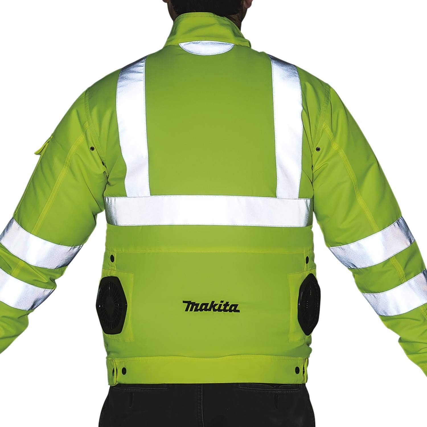 image:imageMakita DFJ214ZL 18V LXT LithiumIon Cordless High Visibility Fan Jacket Jacket Only LSmall