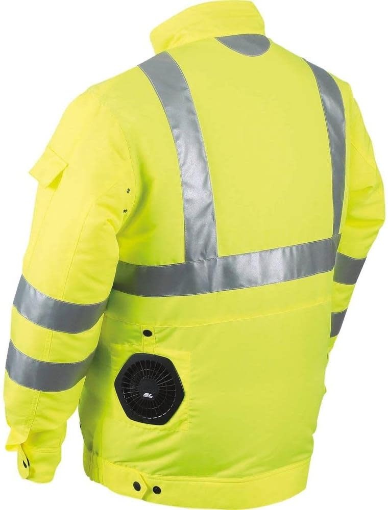 image:imageMakita DFJ214ZL 18V LXT LithiumIon Cordless High Visibility Fan Jacket Jacket Only LSmall