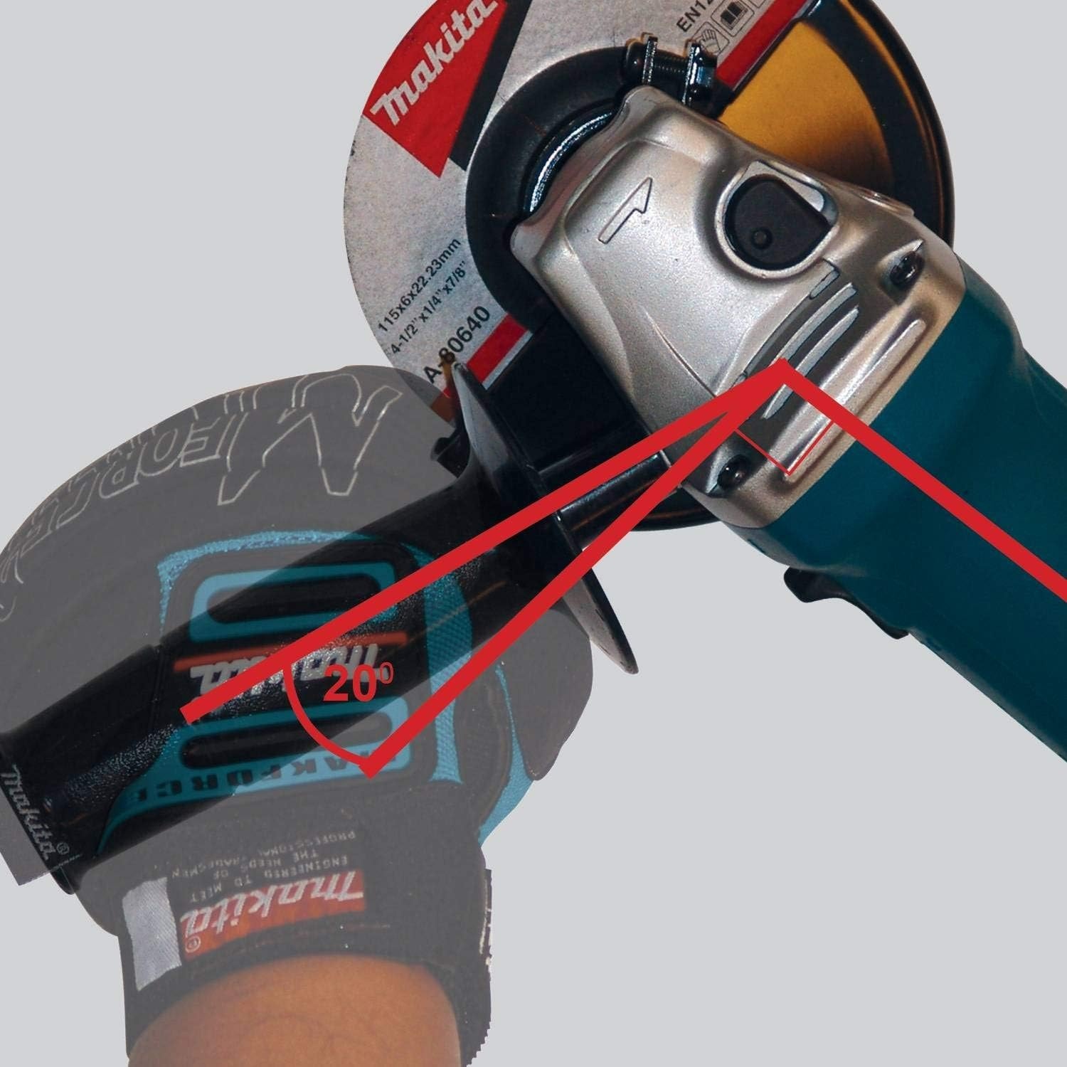 image:imageMakita GA4530X 412Inch Angle Grinder with Grinding Wheels BlueOne Size Pack of 4