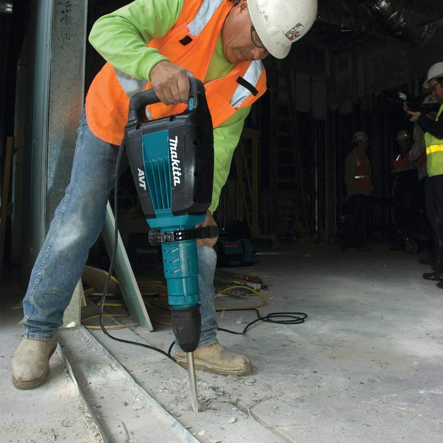 image:imageMakita HM1214CX 27 lb AVT Demolition Hammer accepts SDSMAX bits and 1 Rotary Hammer Blue