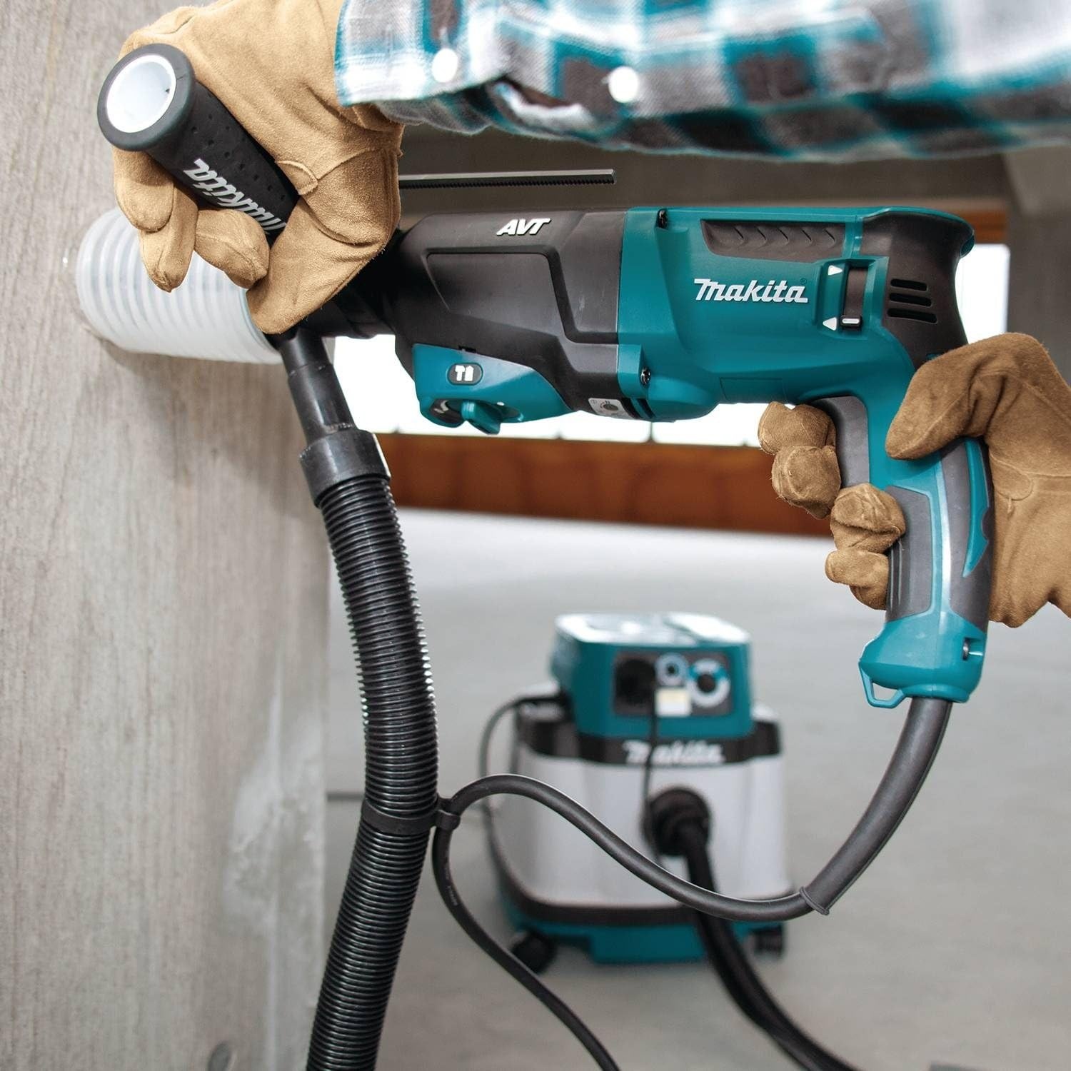 image:imageMakita HR2641X1 SDSPLUS 3Mode Variable Speed AVT Rotary Hammer with Case and 412 Angle Grinder 1