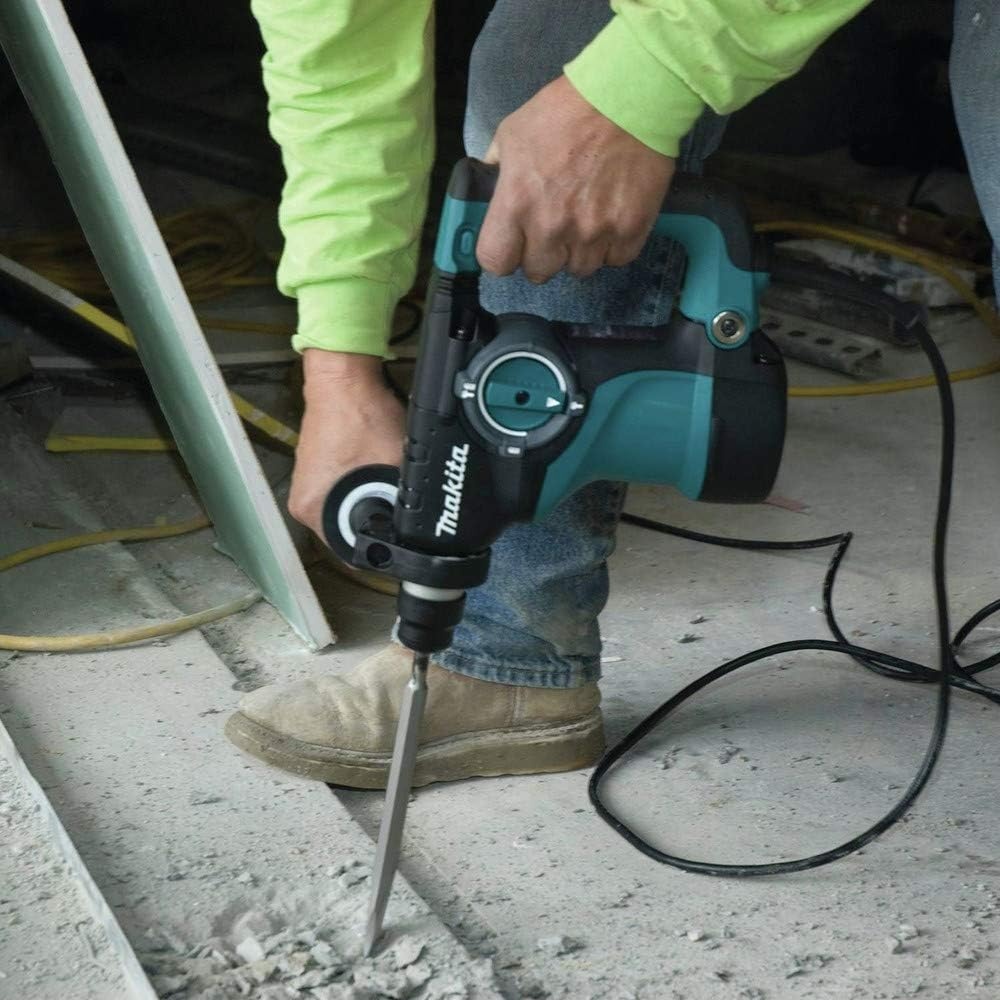 image:imageMakita HR2811F 118 Rotary Hammer accepts SDSPLUS bits Teal BuiltIn LED Light Torque Limiting Clutch Ergonomic Grip Hammering And Drilling ModesPack of 1