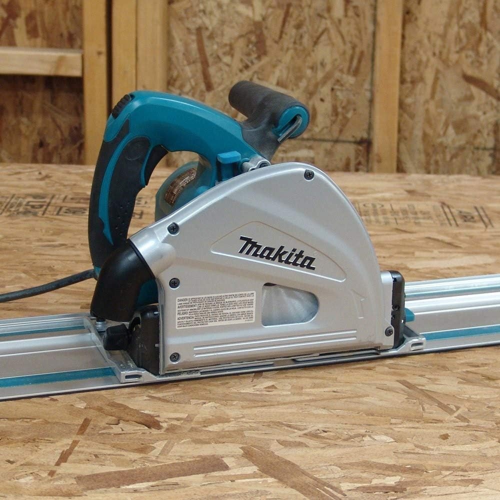 image:imageMakita SP6000J1 612 Plunge Circular Saw Kit with Stackable Tool case and 55 Guide Rail BlueSaw w guide rail