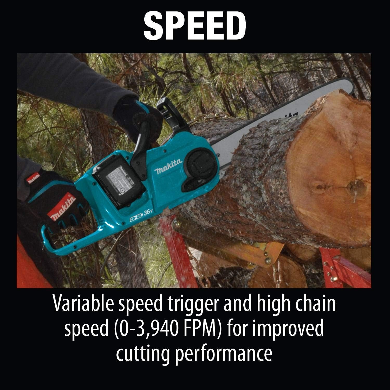 image:imageMakita XCU04PT LXT LithiumIon Brushless Cordless 16 Chain Saw Kit 50AhChain Saw Kit Two 40Ah Batteries