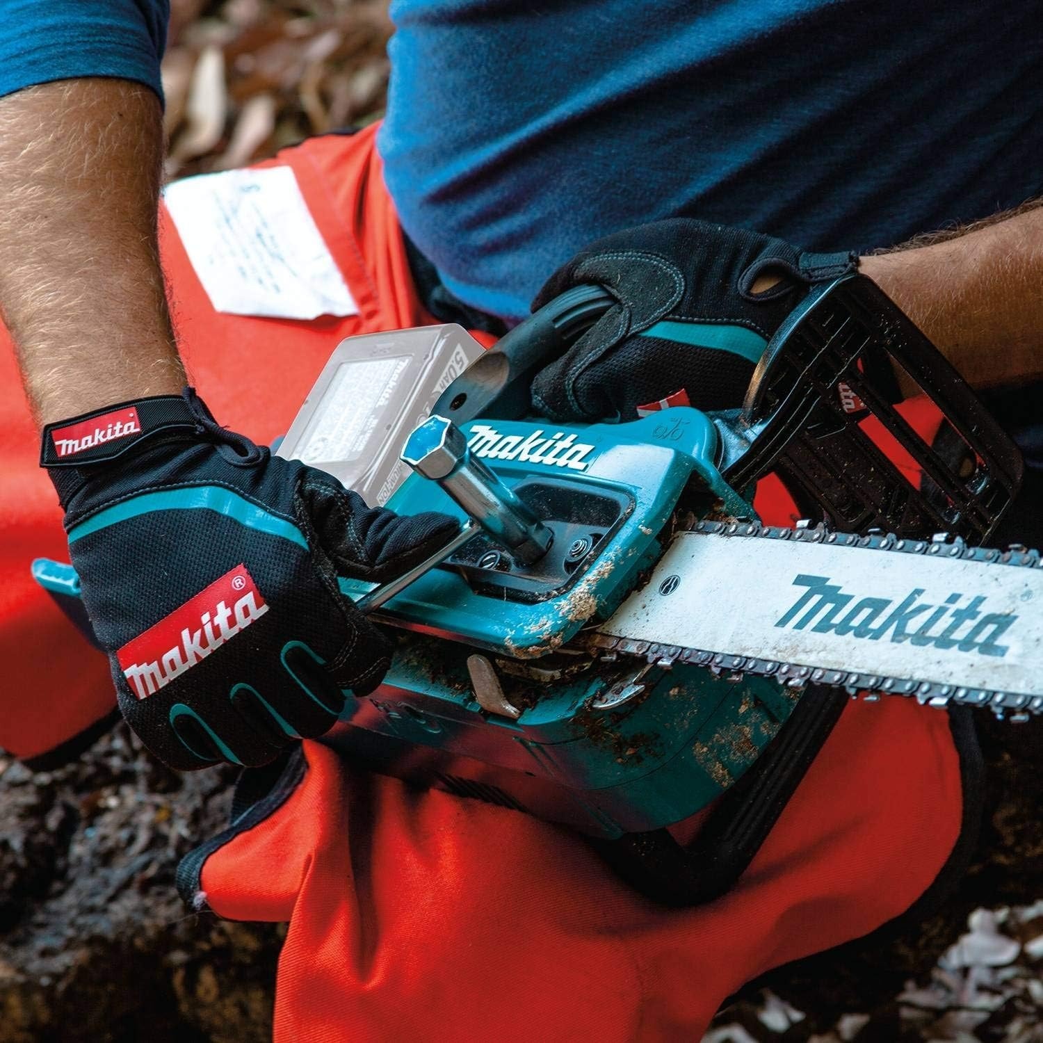 image:imageMakita XCU07Z 18V X2 36V LXT LithiumIon Brushless Cordless 14 Chain Saw Tool Only Teal 36V X2 LXT Platform Variable Speed Trigger Automatic Chain Oiler Chain Brake Outdoor Cutting Battery Not IncludedTool Only