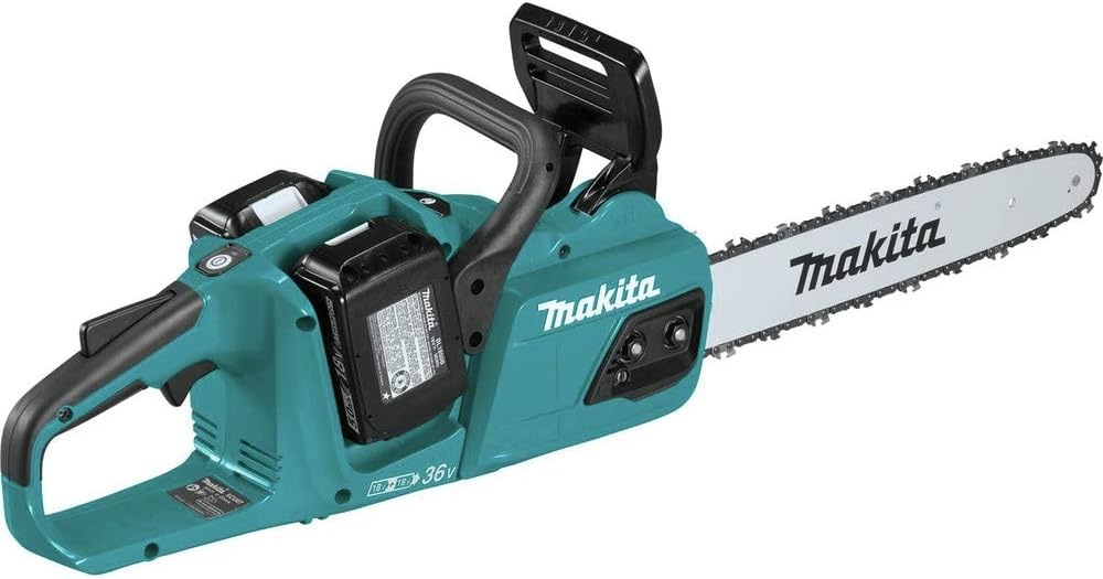 image:imageMakita XCU07Z 18V X2 36V LXT LithiumIon Brushless Cordless 14 Chain Saw Tool Only Teal 36V X2 LXT Platform Variable Speed Trigger Automatic Chain Oiler Chain Brake Outdoor Cutting Battery Not IncludedChainsaw Kit