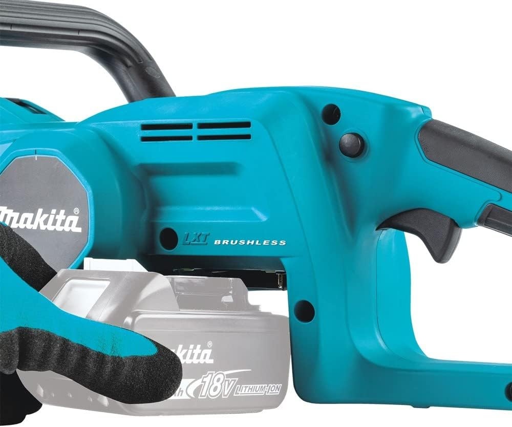 image:imageMakita XCU11Z 18V LXT LithiumIon Brushless Cordless 14 Chain Saw Tool Only RearHandle ToolLess Chain Adjust 14 Bar and Chain Included