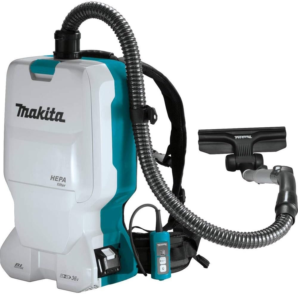 image:imageMakita XCV17PG 18V X2 LXT LithiumIon 36V Brushless Cordless 16 Gallon HEPA Filter Backpack Dry Vacuum 60Ah